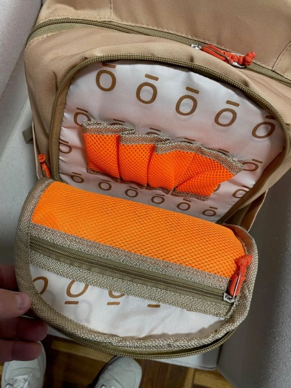 Mochila Notebook doterra laranja 7 compartimentos nova - Foto 5
