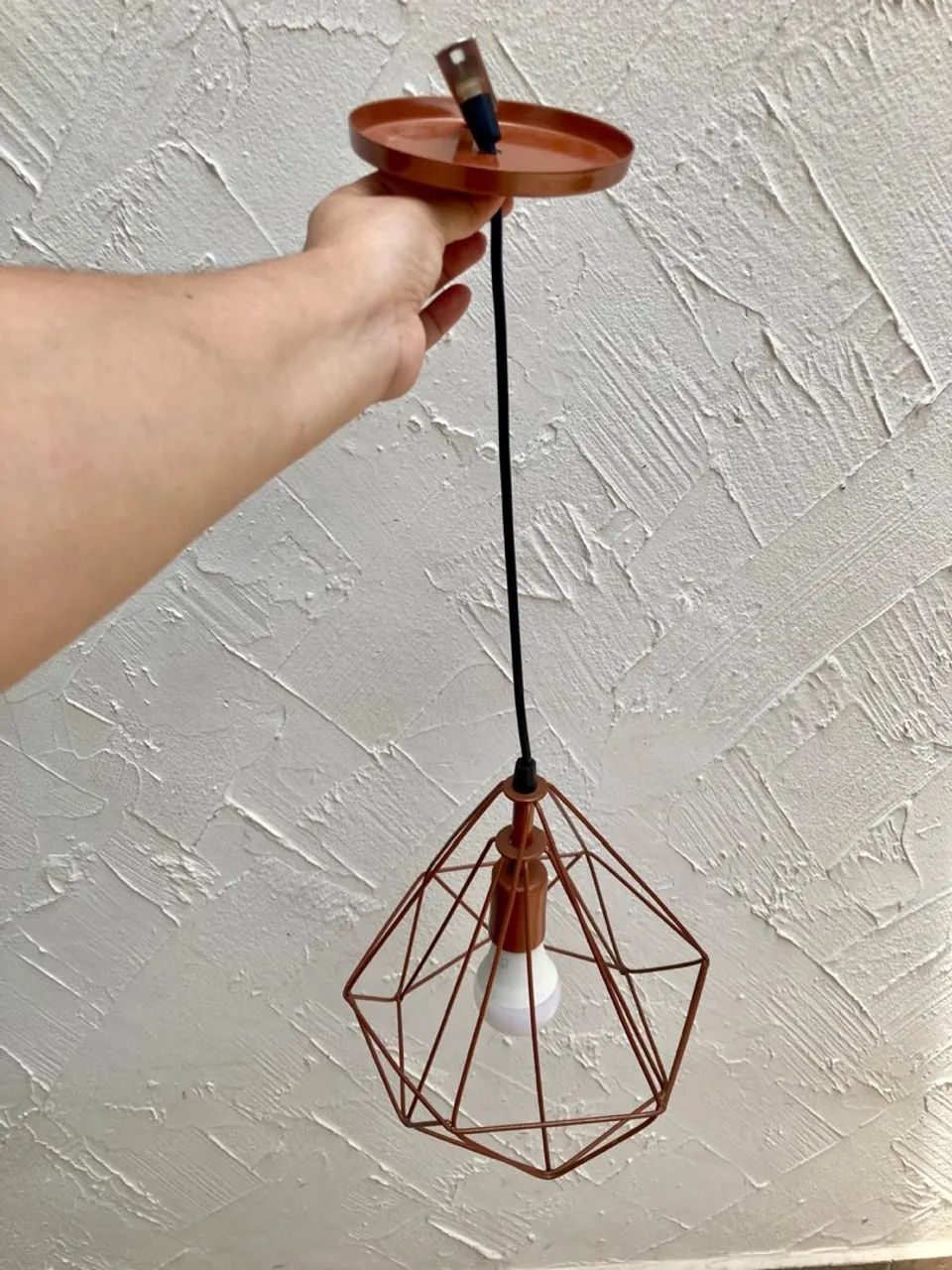 Luminária Pendente Aramada Cobre  - Foto 2