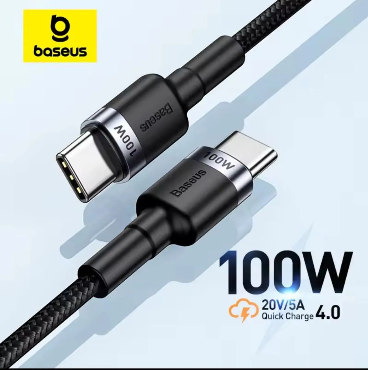 Cabo USB-C 60w Carregamento Rápido 1m