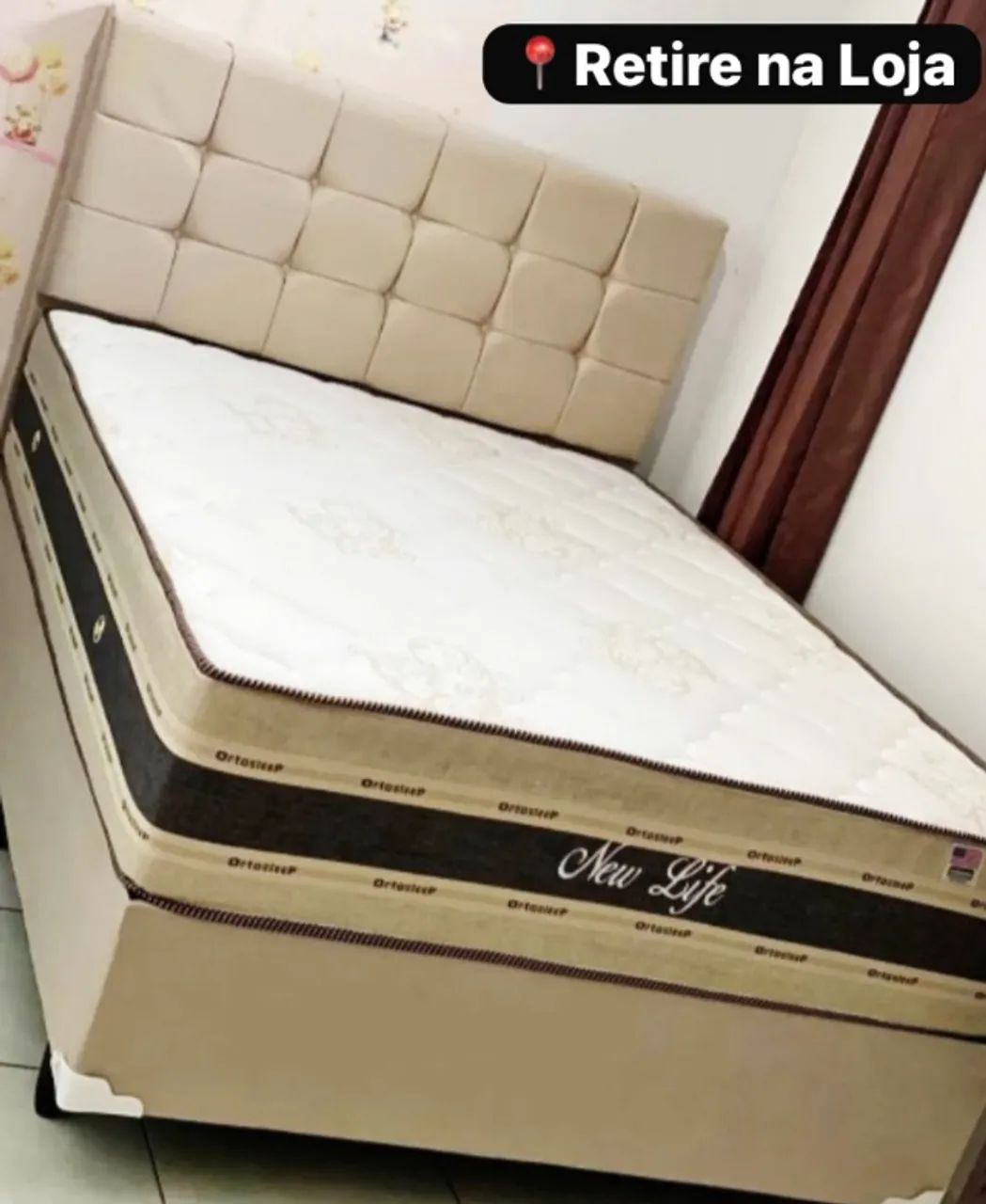 Cama box colchão molas base hoje