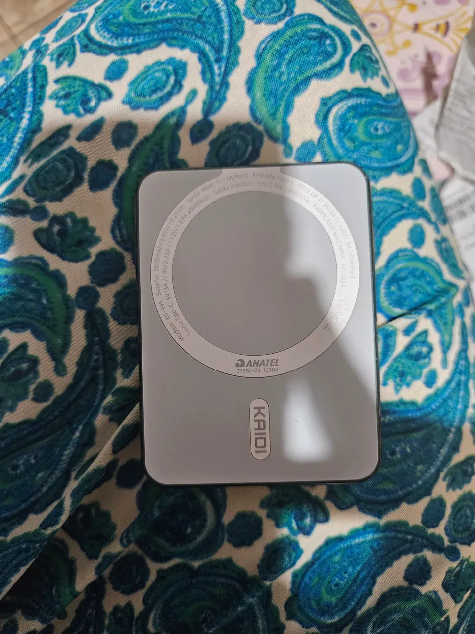 Carregador Portátil Kaidi Magnético 500mah