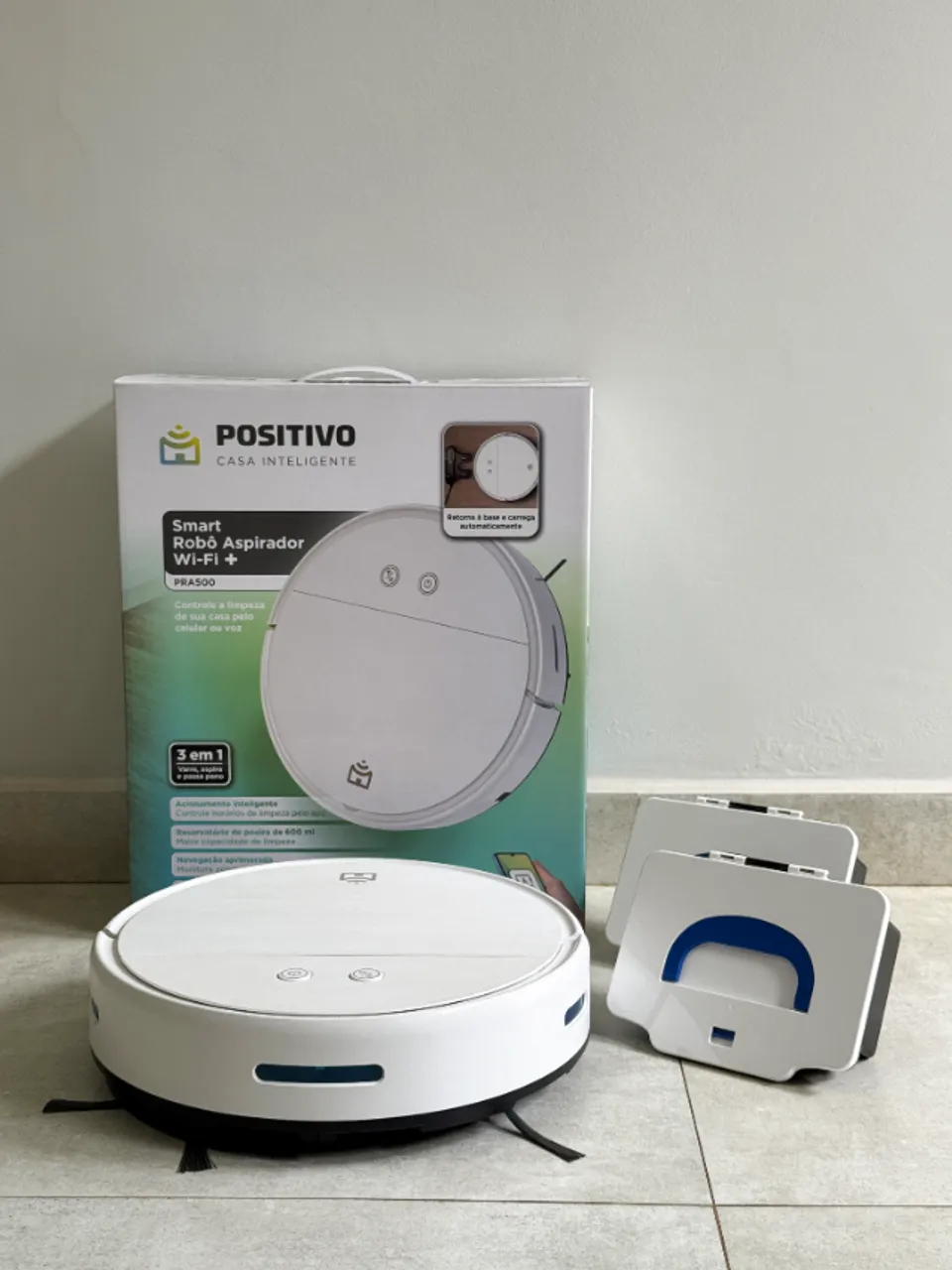 Smart Robô Aspirador Wi-Fi+ PRA500 Positivo Casa Inteligente