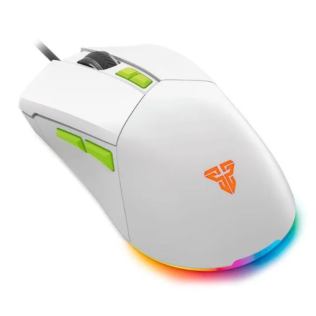 Mouse Gamer com Fio Fantech Phantom II VX6, 7200 DPI, 7 botões, Branco -Loja Fs