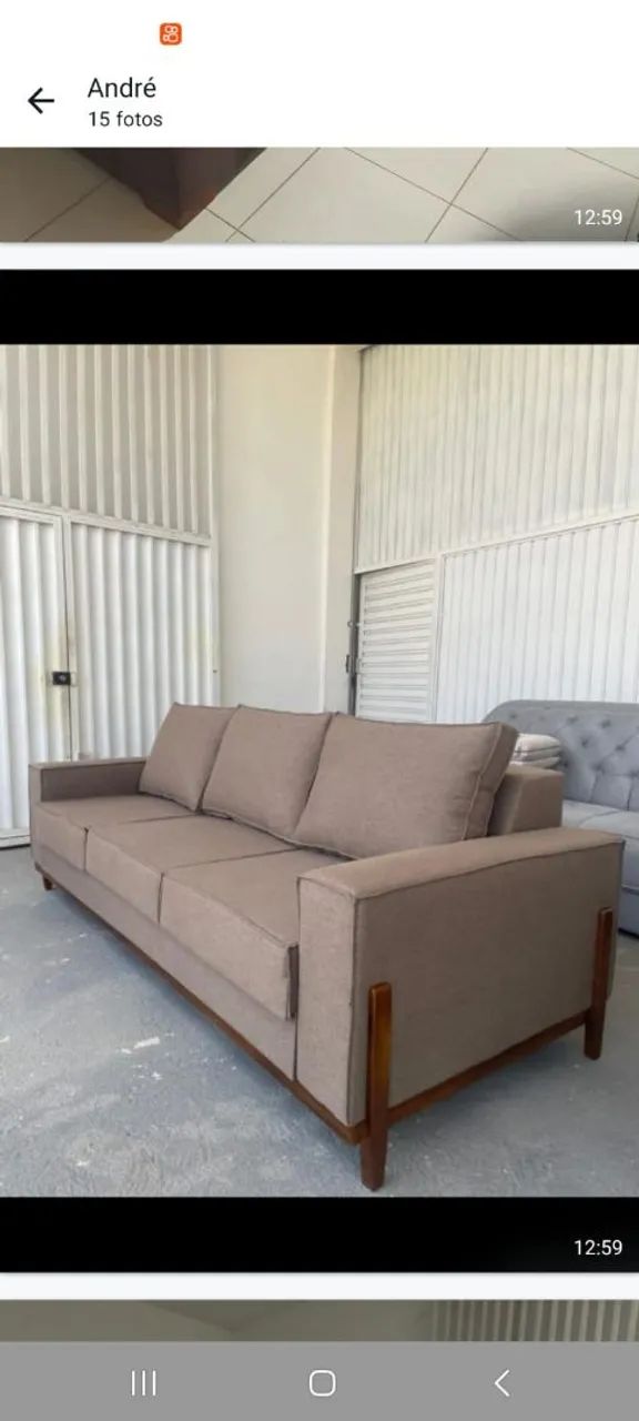 Sofá Modular Bege com Chaise - Conforto e Design - Foto 2