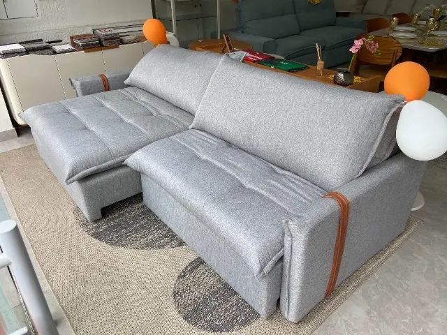 Sofá Sem Caixa com Molas Ensacadas e Revestido em Linho - Conforto e Sofisticação - Foto 2