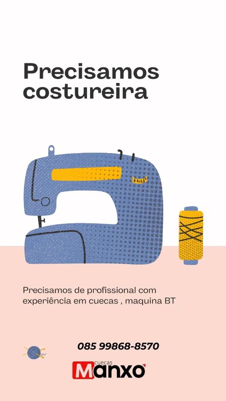 Vaga costureira 