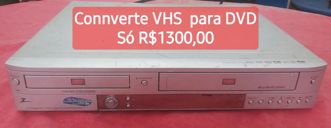 Conversor VHS para DVD - Gravador e Player