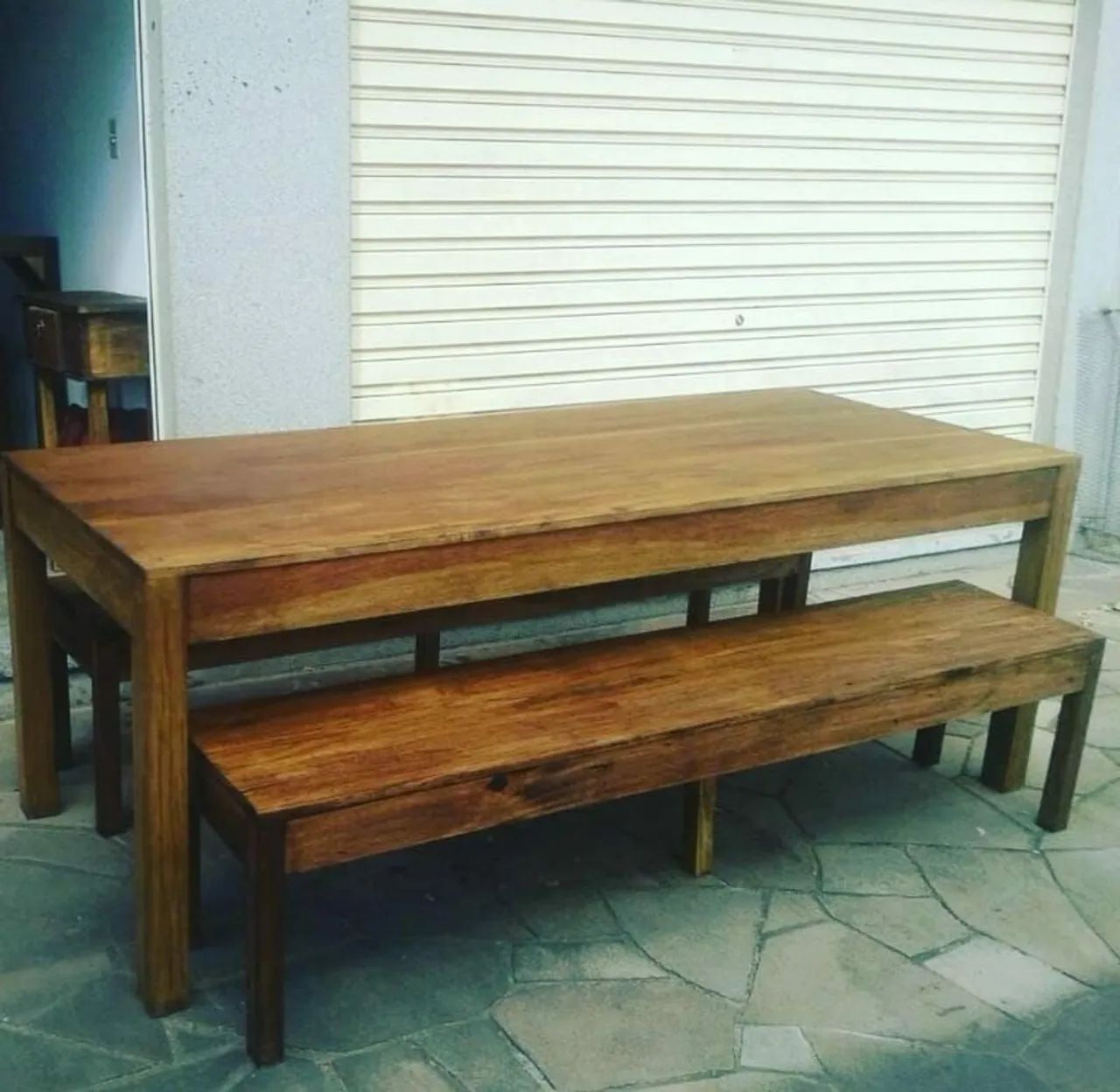 Mesa de jantar em madeira rústica com fabricação rápida!!! - Foto 4