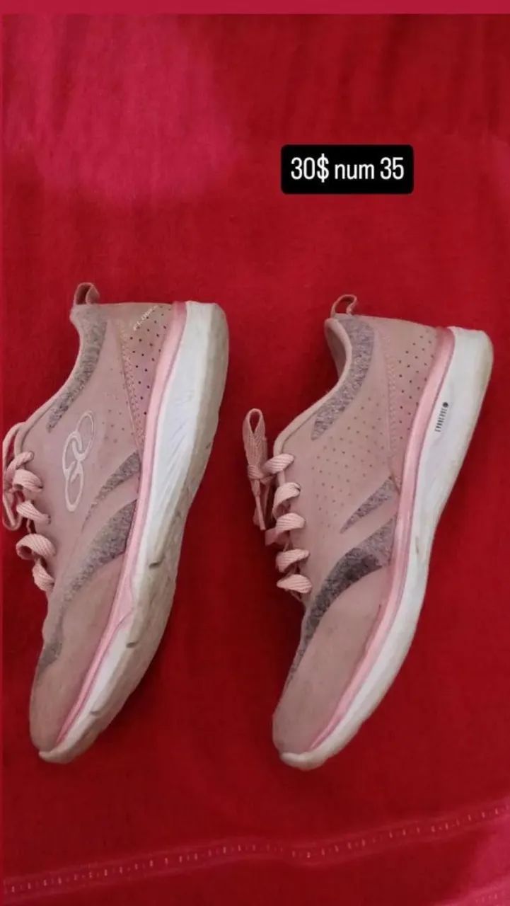 Tênis feminino rosa 35 por 50$