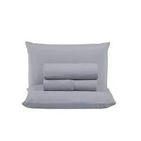 Jogo de Lençol Cama de Solteiro Cinza