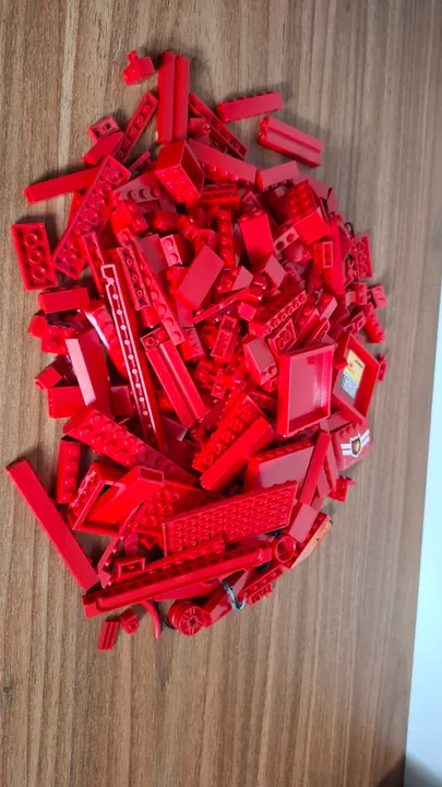 Peças Lego vermelha