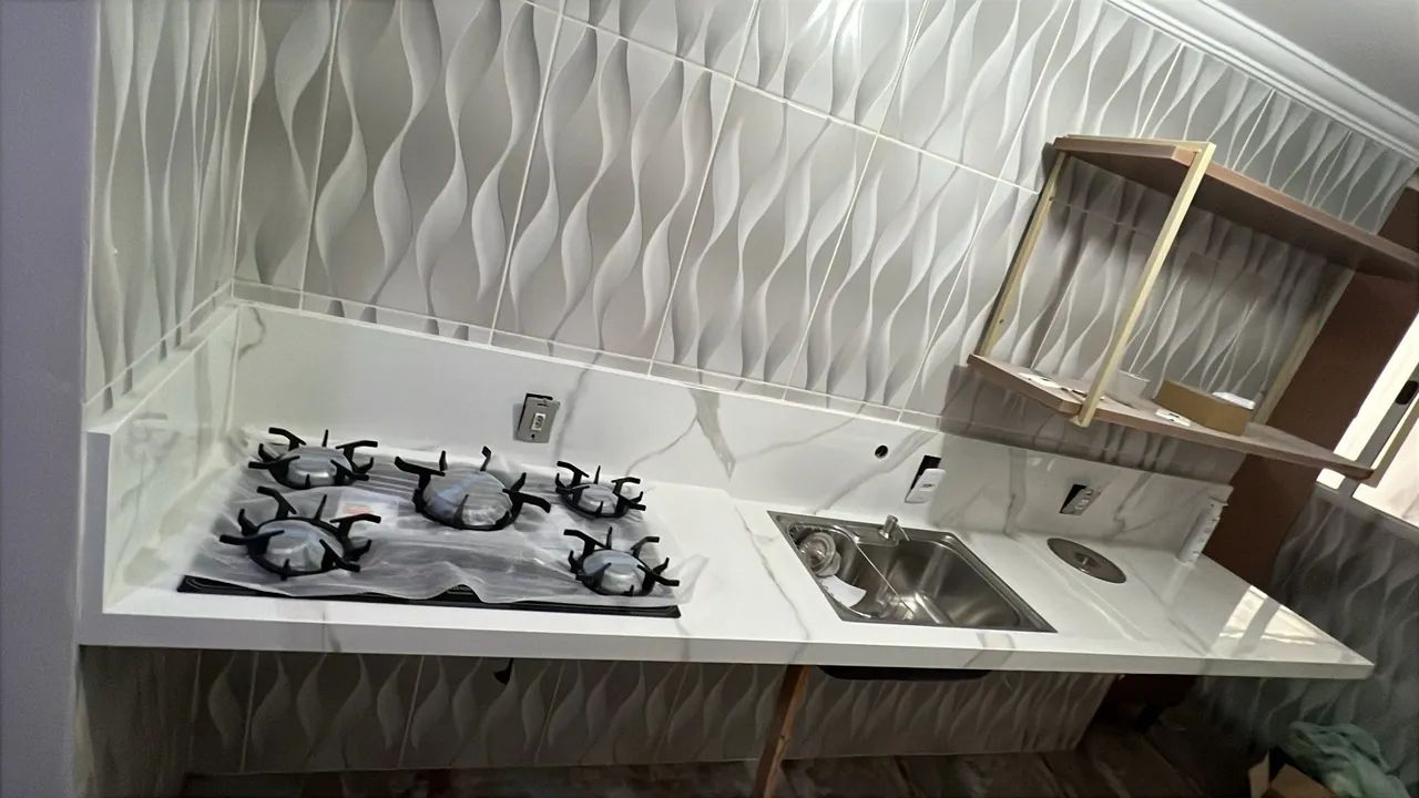 Pia de porcelanato para cozinha