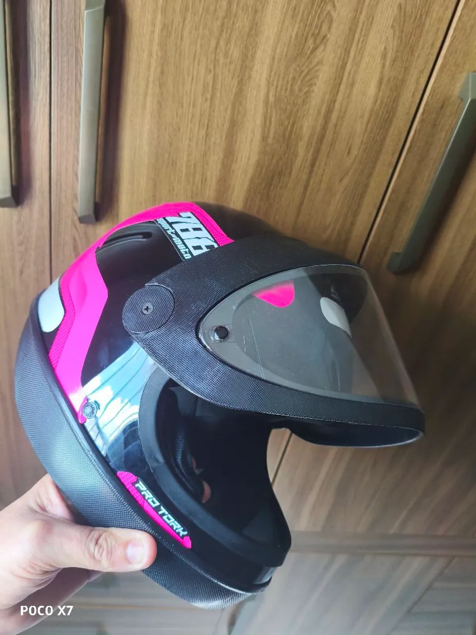 Capacete Pro Tork Feminino Rosa e Preto