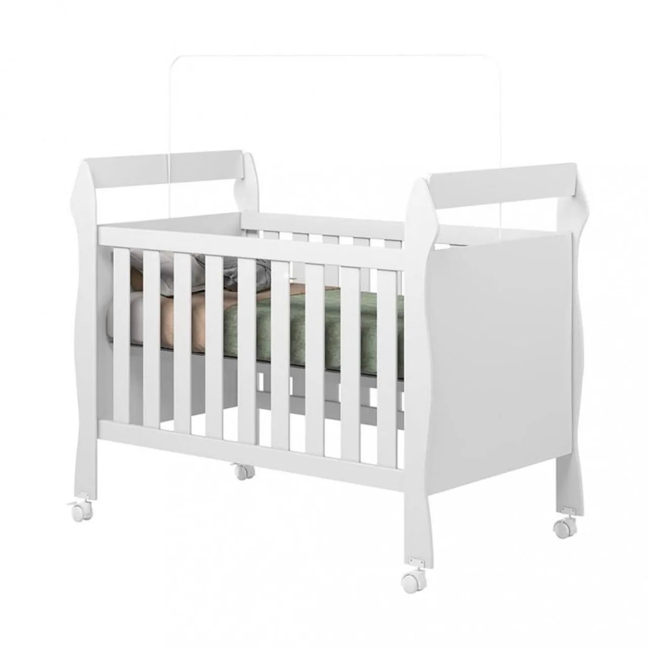 Berço e Mini Cama Americano Soninho 3 em 1 - Branco - Foto 2