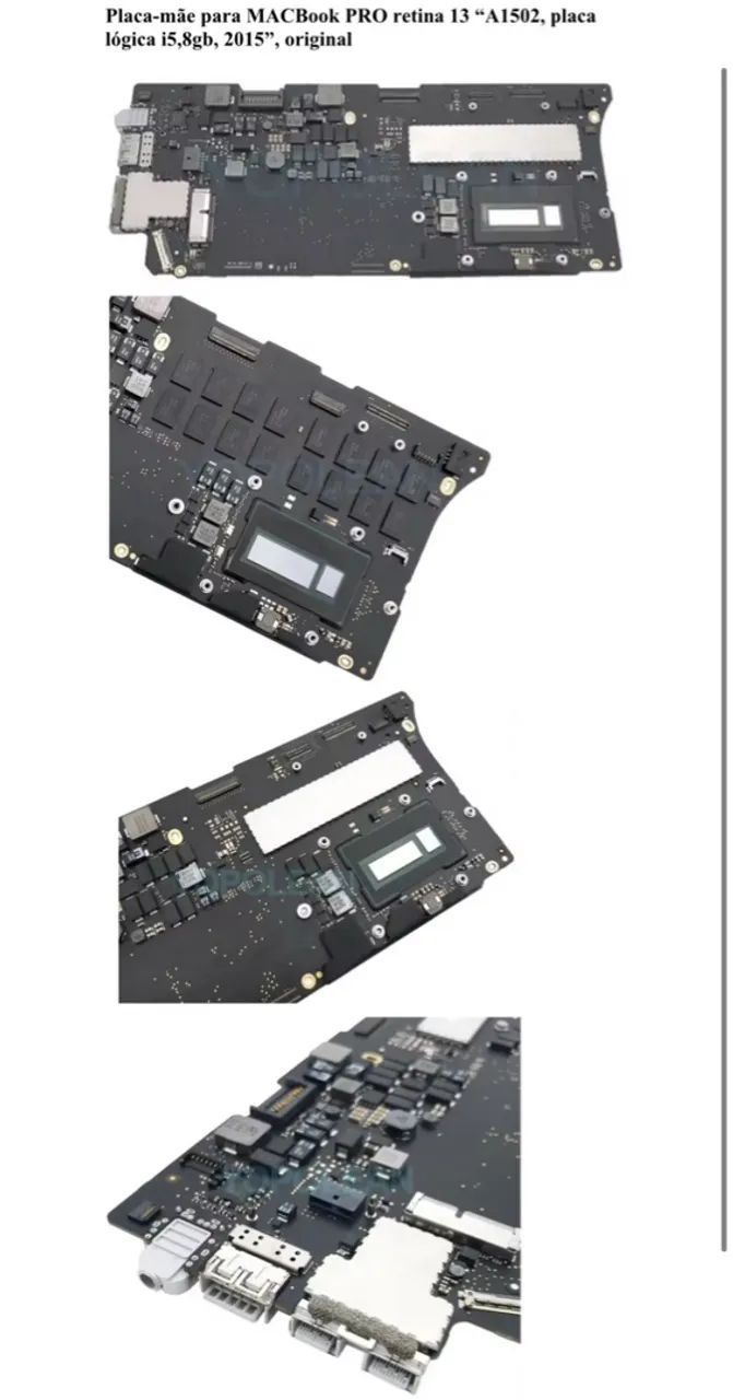 Placa-mãe para MACBook PRO retina 13 ?A1502, placa lógica i5,8gb, 2015?, original   - Foto 2