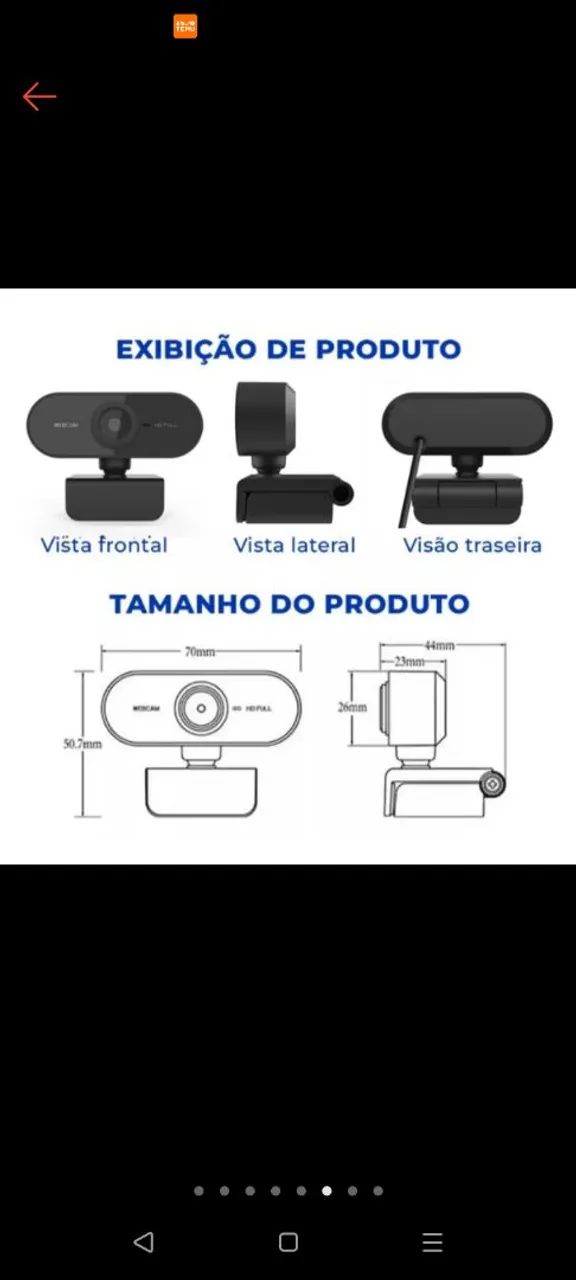 Câmera Web HD Full - Ideal para Videochamadas e Streaming - Foto 5