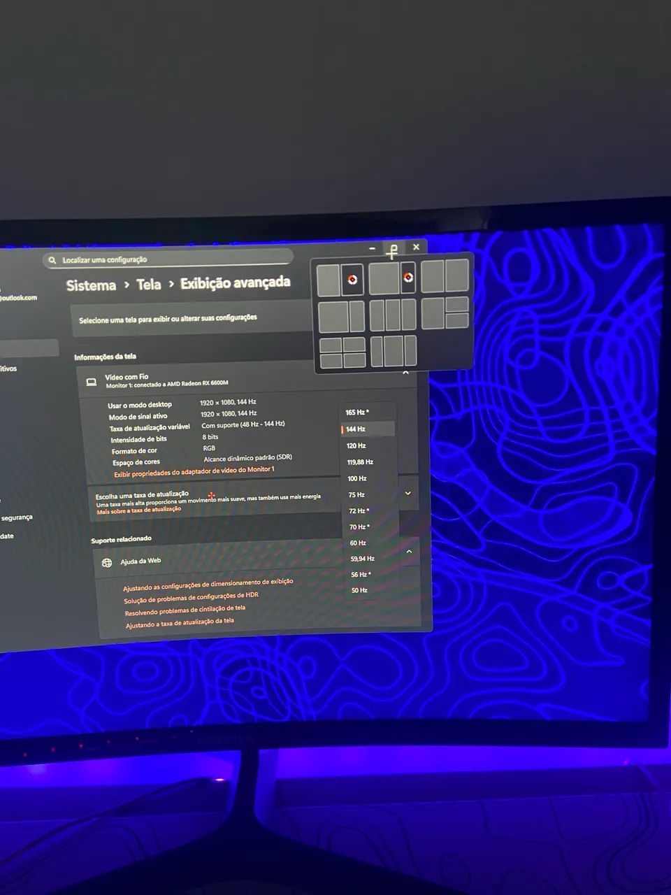 NOVO! Monitor Samsung Odyssey CRG5 / 144hz / 24 Polegadas / EM PERFEITO ESTADO