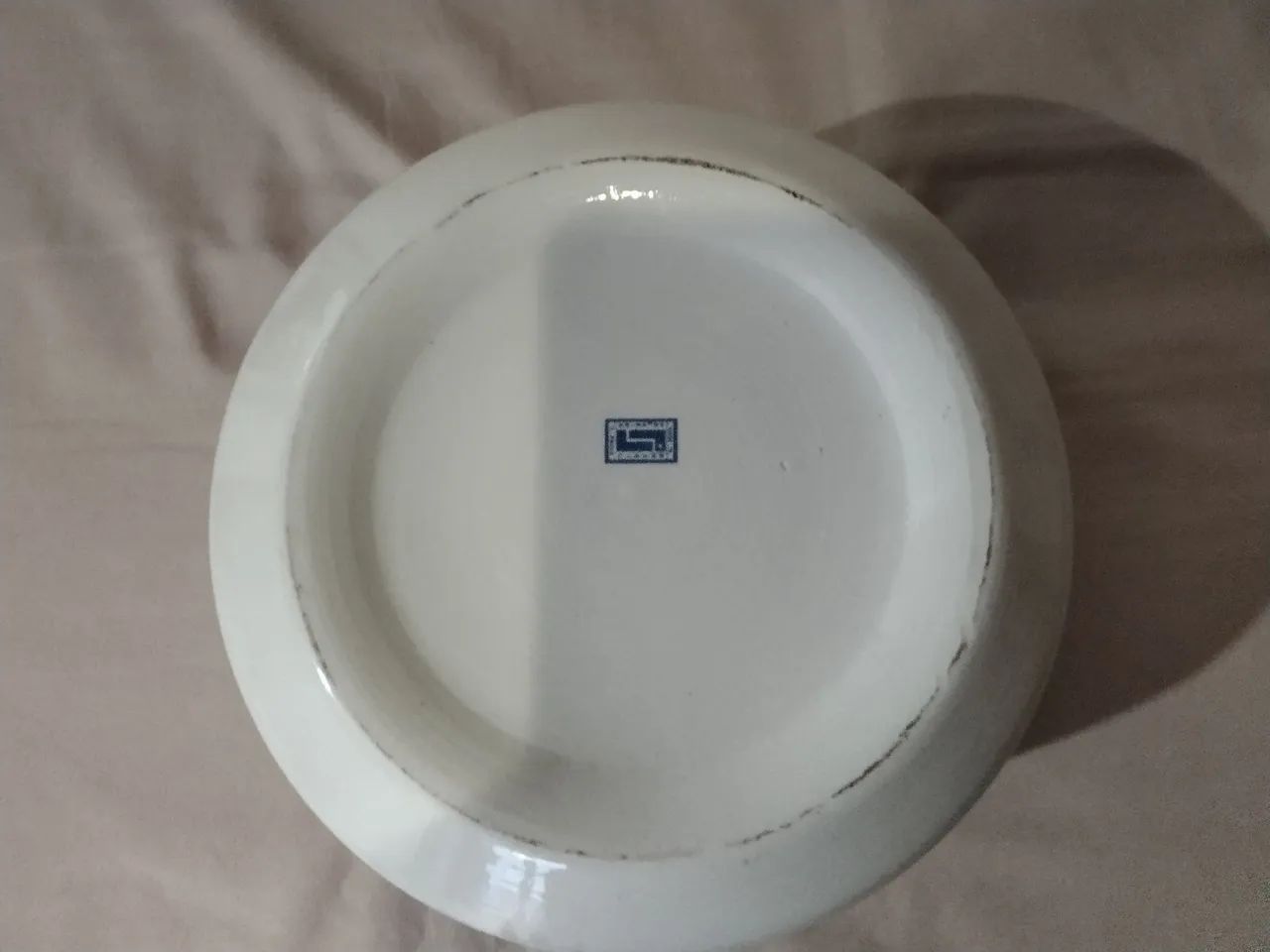 Antiga tigela grande em porcelana Pedreira, pintada a mão - Foto 3