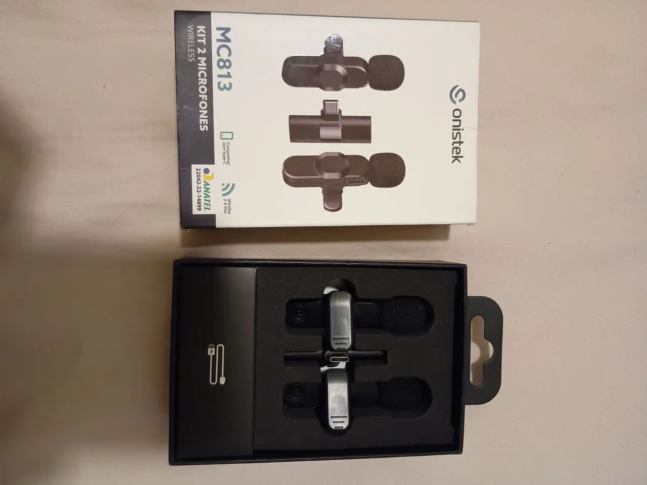 Kit 2 Microfones Sem Fio Onistek MC813 - Foto 2