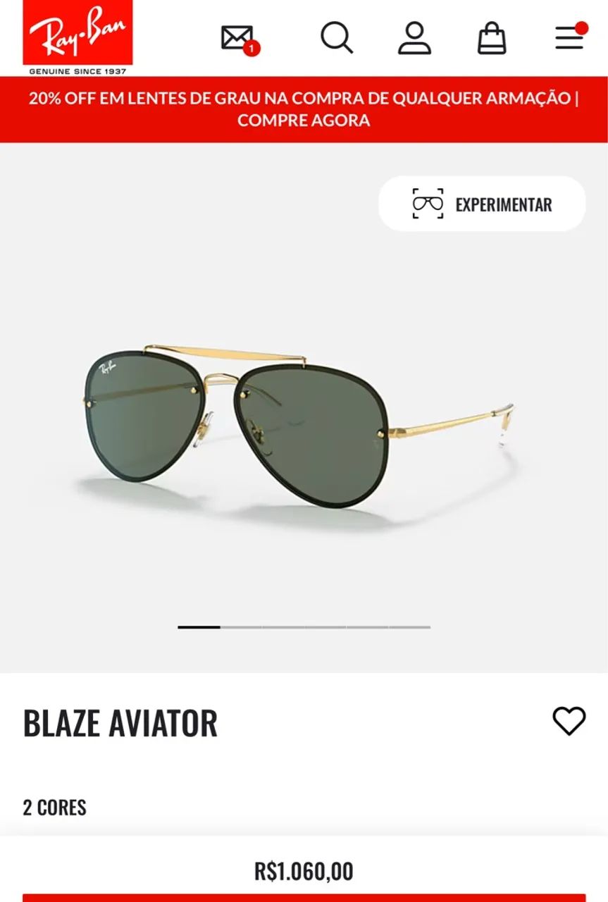 Óculos de Sol Ray-Ban Blaze Aviator