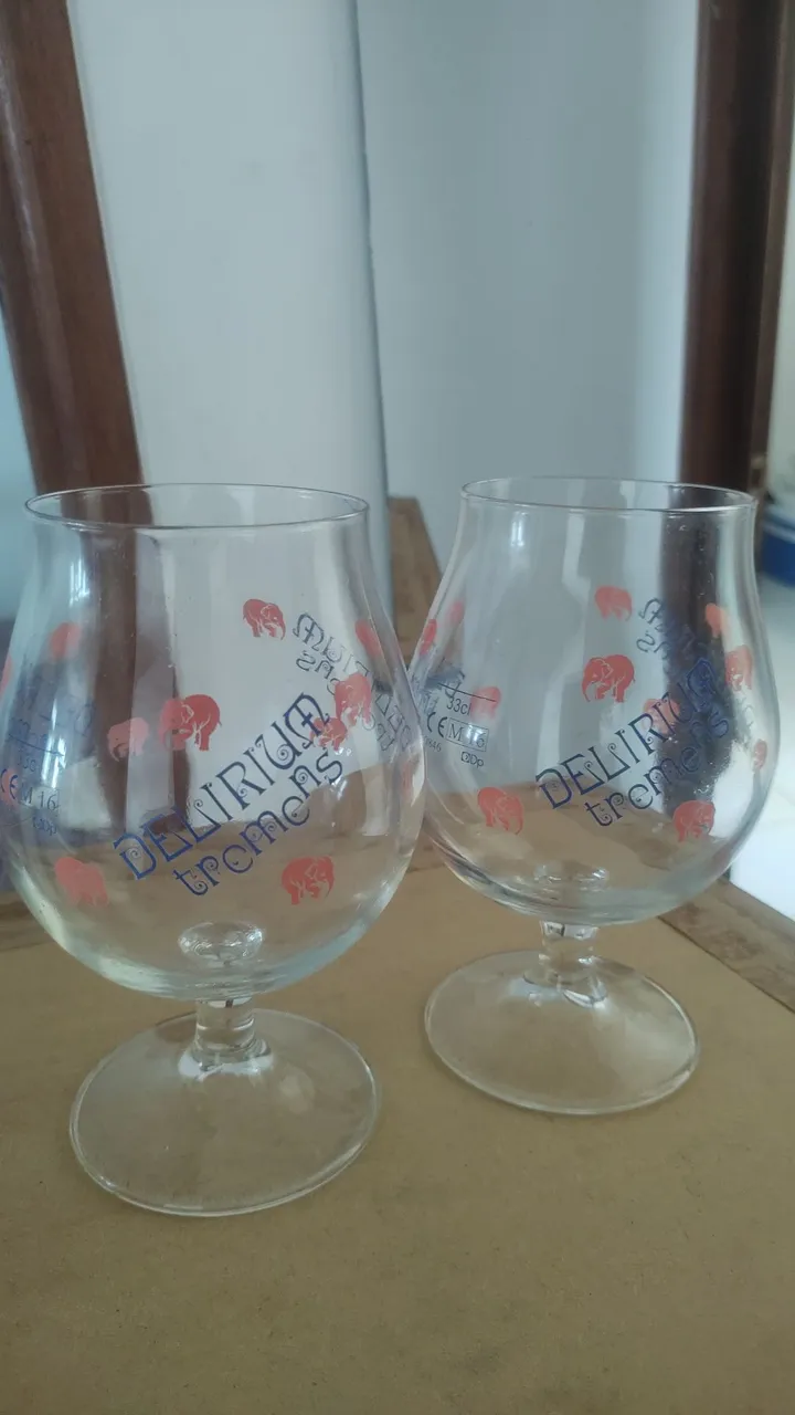 2 Taças de Cerveja Delirium Tremens Originais