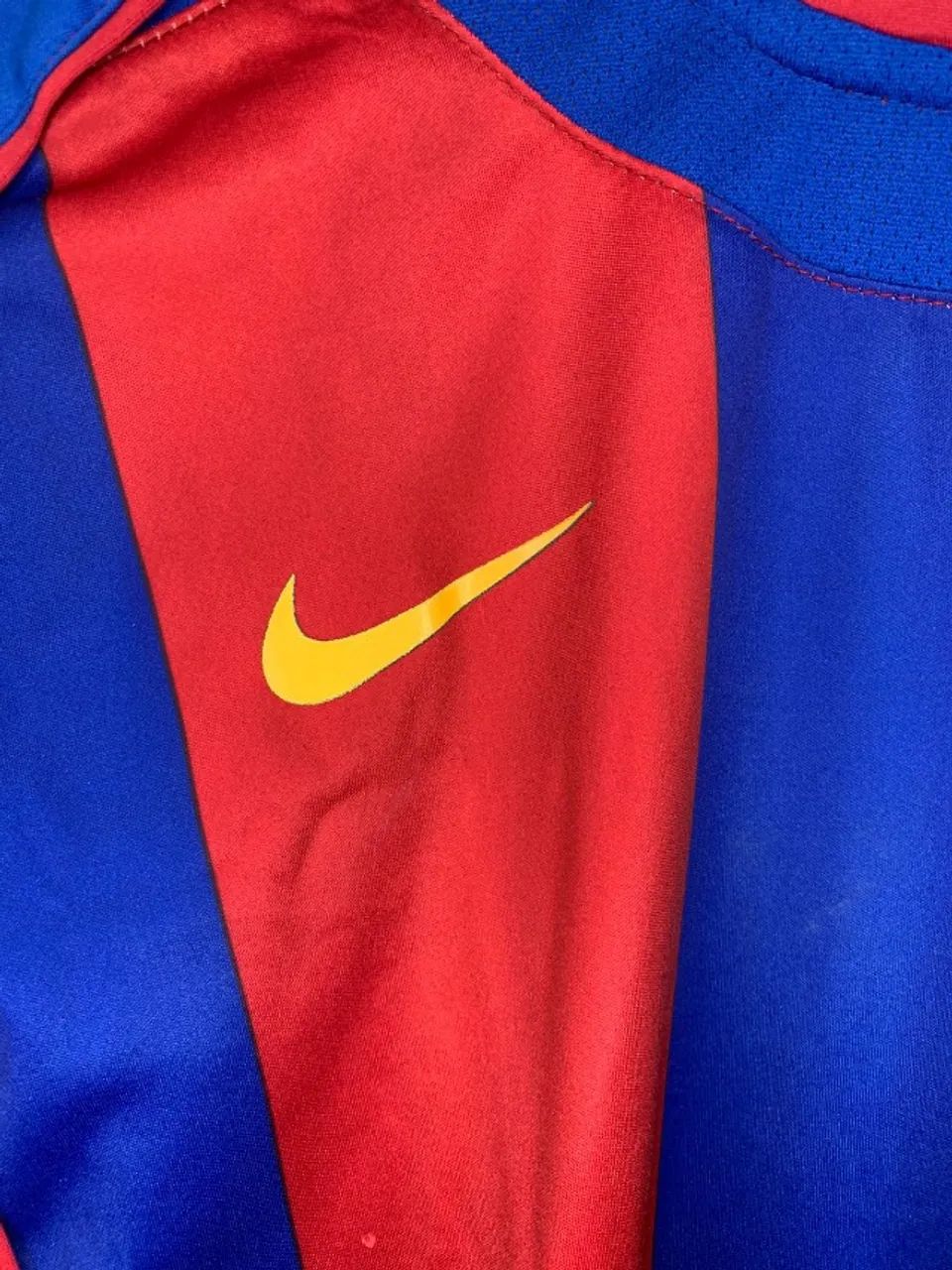 Camisa Bracelona - ESP Ronaldinho 10 2004 Home Adulto - Nike - Foto 5