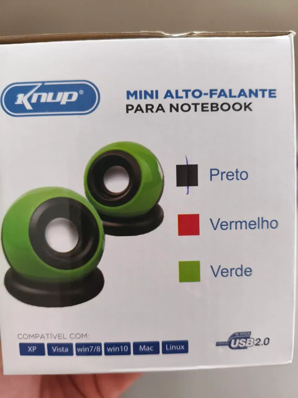 Mini caixa de som para computador e notebook na cor preta - Foto 2