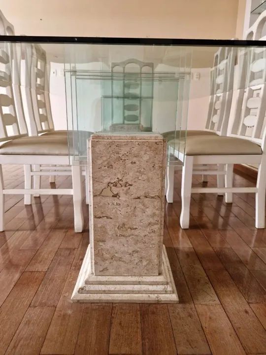 Conjunto de Mesa e Cadeiras de Jantar -  Luxo e Elegância - Foto 4