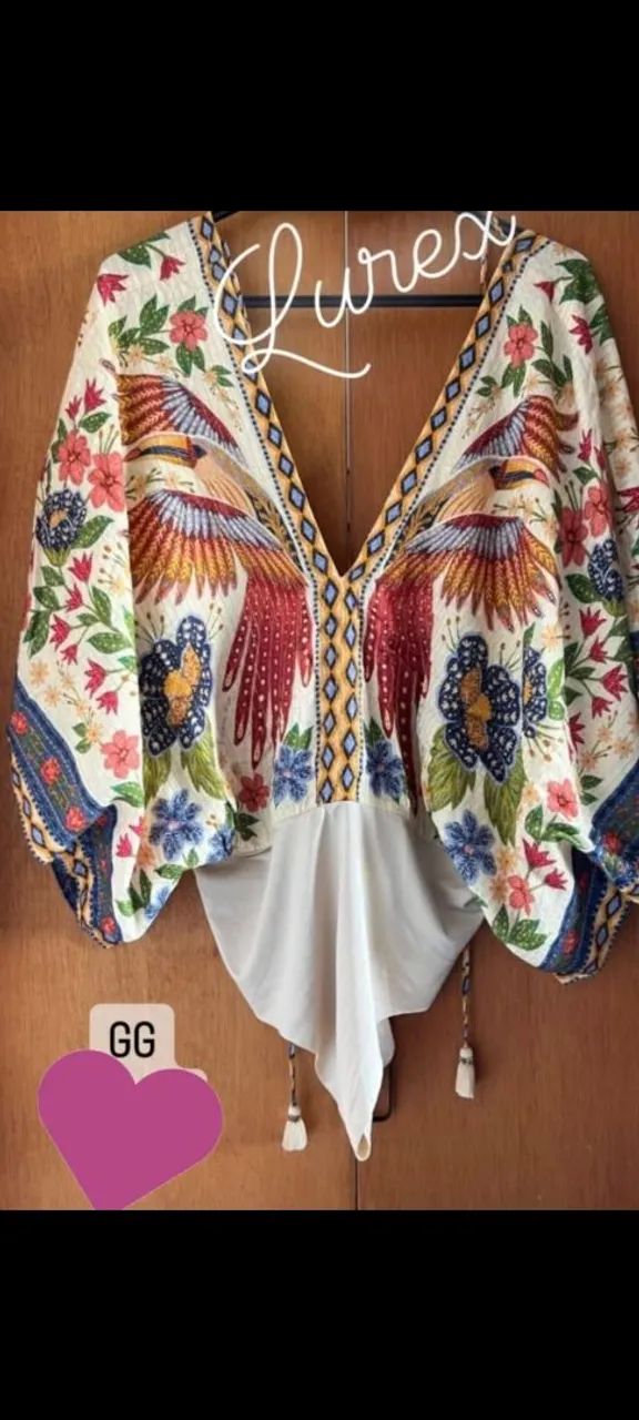 Body Farm estampado com Lurex _Desejo. 