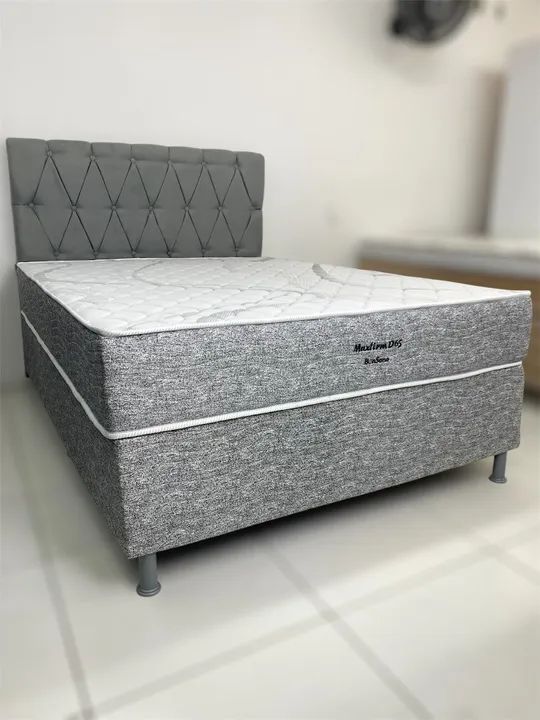 Cama Casal Maxfirm D65 Base e Colchão em Promoção! Aceitamos Cartões!