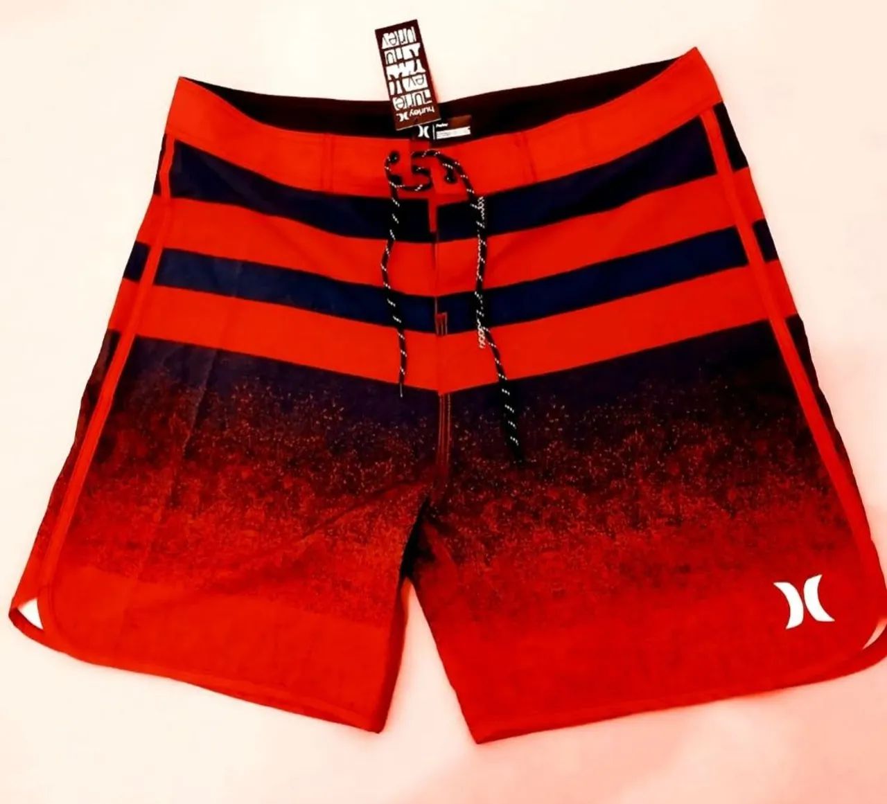 Short de Surf Hurley Phantom Vermelho e Preto - Foto 2