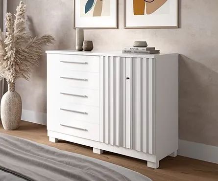 Comoda Bella 5 Gavetas com Sapateira, 100% MDF - ACP - Foto 2