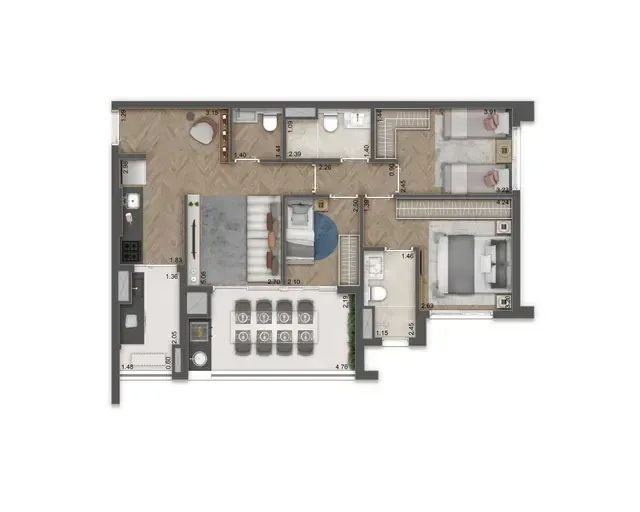 PLANTA 83m²