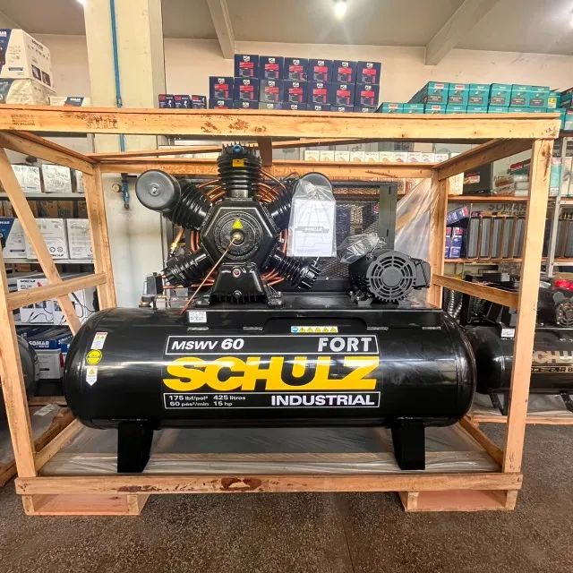 Compressor Schulz Fort MSWV 60 - 15HP | 60 PCM | 425 Litros