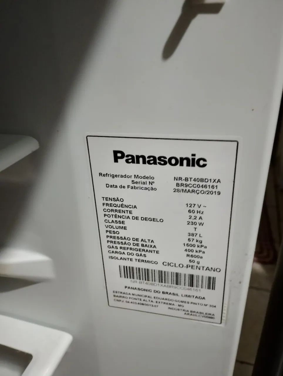 Geladeira Panasonic Frost Free 387 L - Geladeiras e Freezers