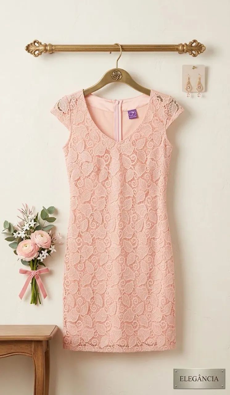 Vestido Rosa M floral 