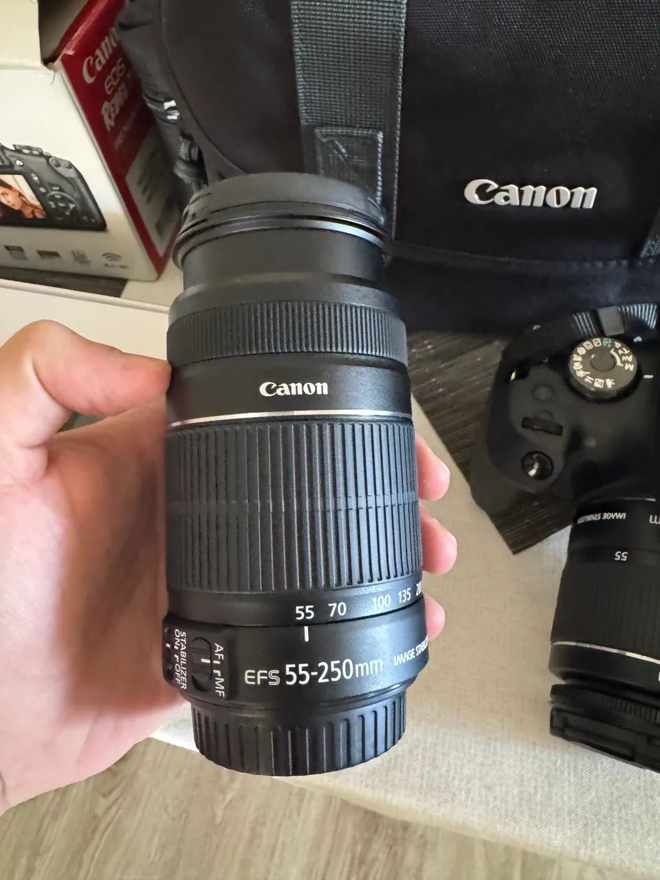 Lente EFS Canon 55 - 250mm 
