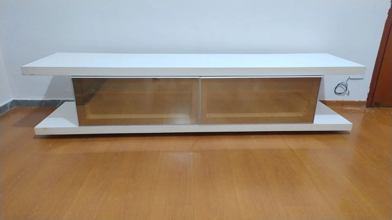 Rack com 2 gavetas frente vidro  - Foto 2