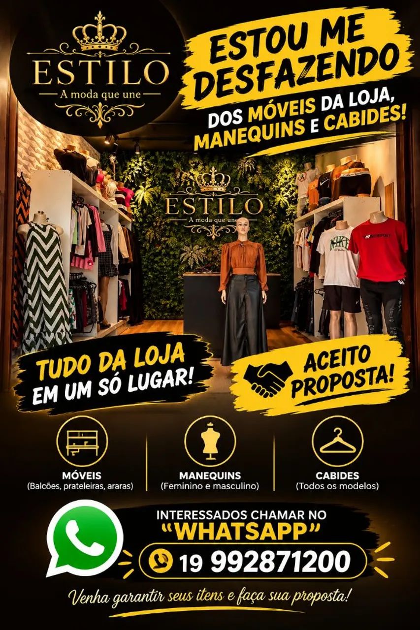 Móveis para montar loja completa 