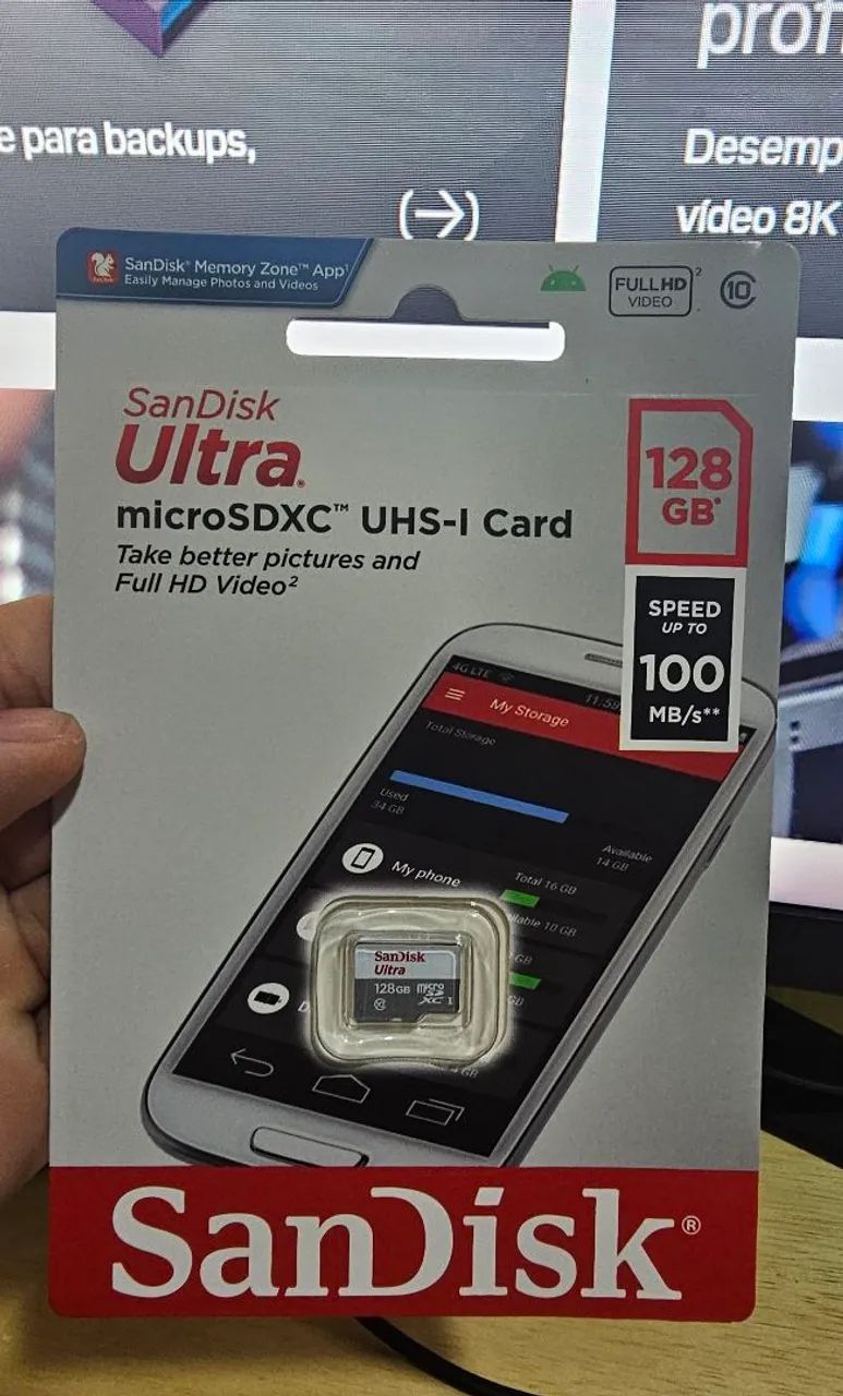 Cartão Micro SD 128G CLASSE 10 ORIGINAL