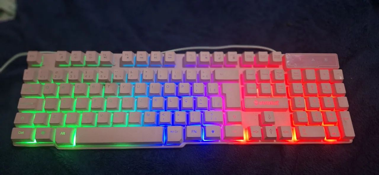 Teclado Semi Mecânico e Mouse Gamer Evolut Rosa - Foto 3
