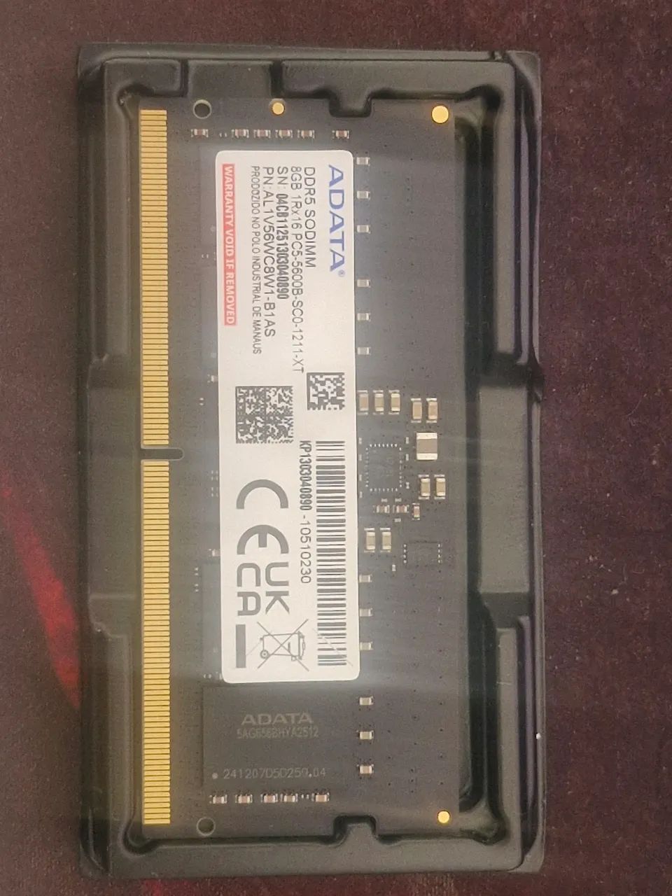 Memória ram Adata 8gb notebook DDR5 5600 GHz SODIMM - Foto 2