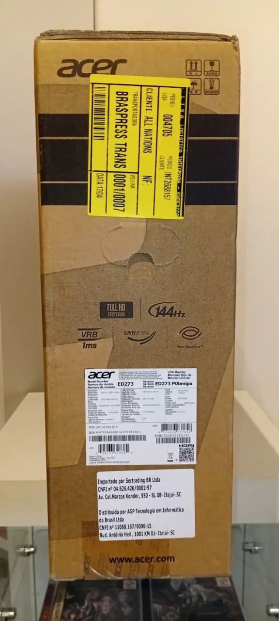 MONITOR CURVED GAMING ACER ED3 SERIES 27" - Foto 2