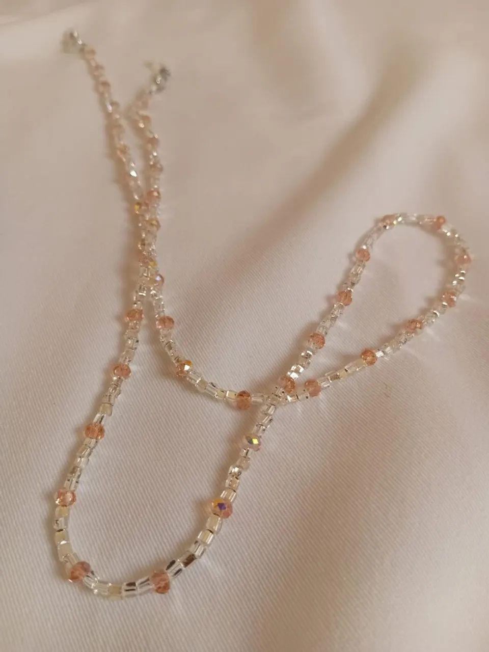 Cordão óculos cristal verdadeiro rosé - Foto 4
