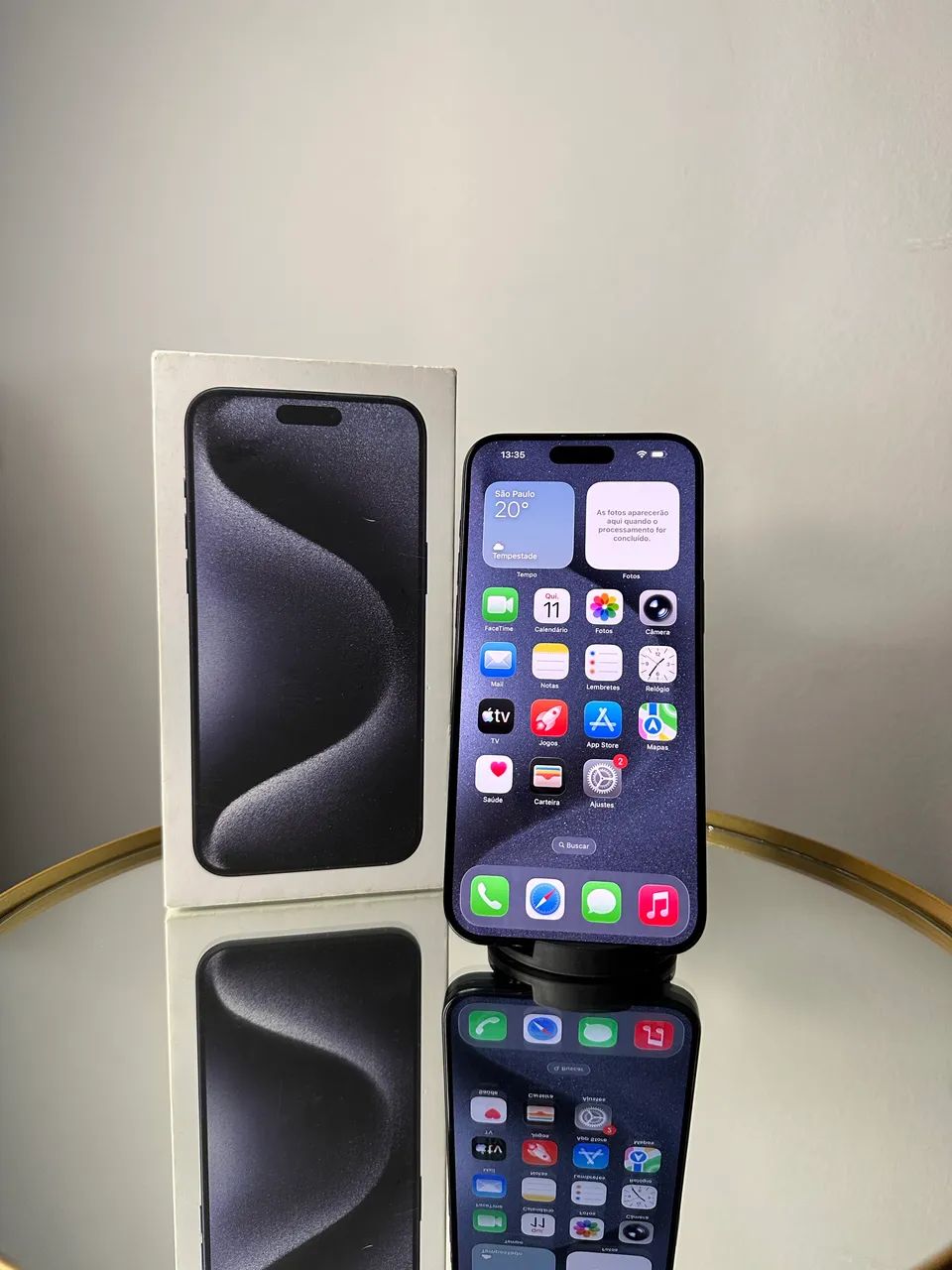 iPhone 15 Pro Max 256gb azul semi novo!! - Foto 5