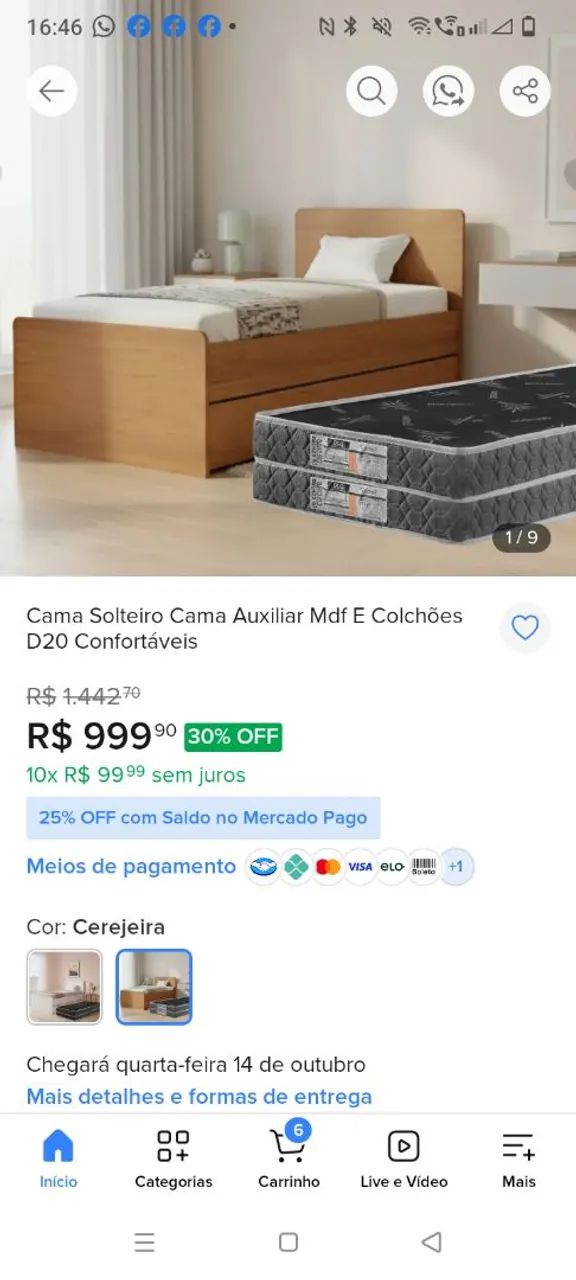 cama solteiro com auxiliar - Foto 2