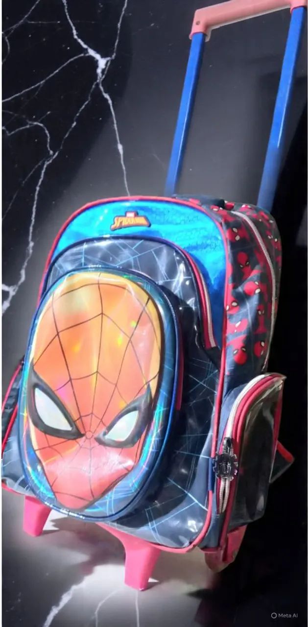 Mochila infantil do Homem Aranha  - Foto 2