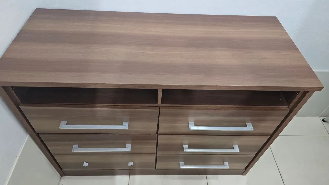 Cômoda 6 gavetas MDF - Foto 4