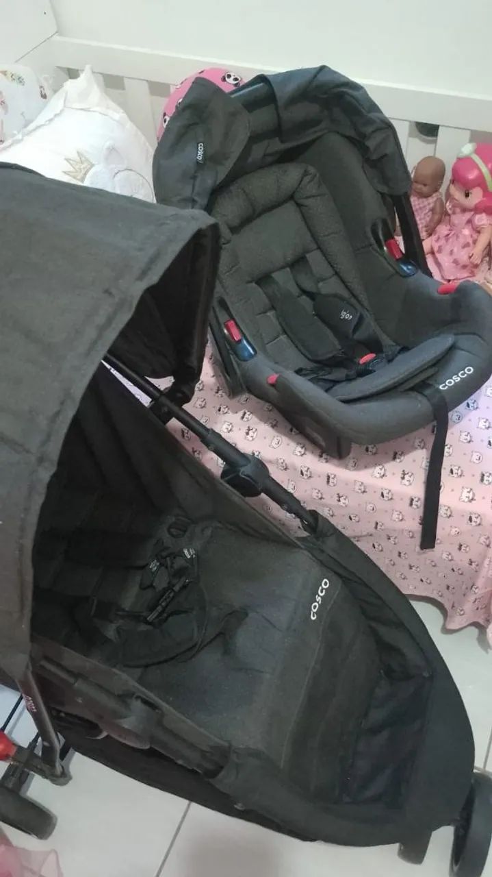 Conjunto Carrinho + Bebê conforto