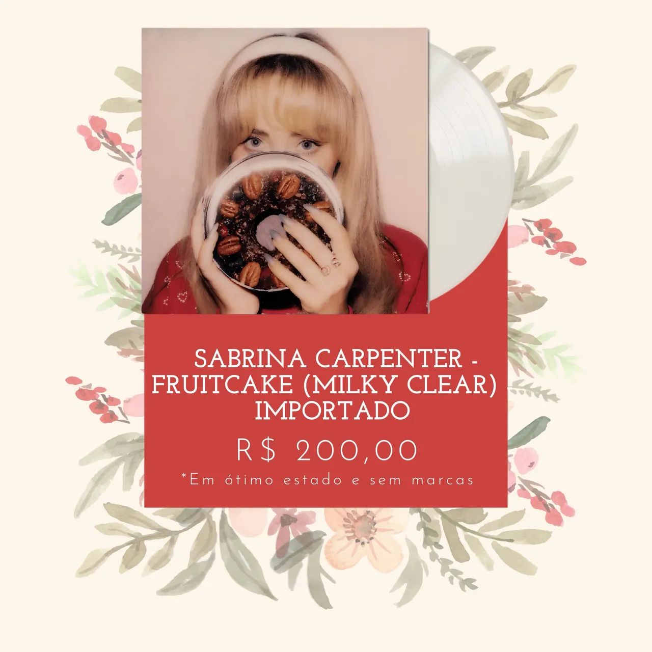 VINIL SABRINA CARPENTER - FRUITCAKE (MILKY CLEAR)